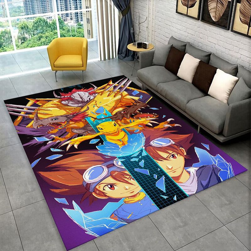 Outdoor Adventure For Kids - Digimon Adventure Angewomon Agumon Cartoon Tapijt