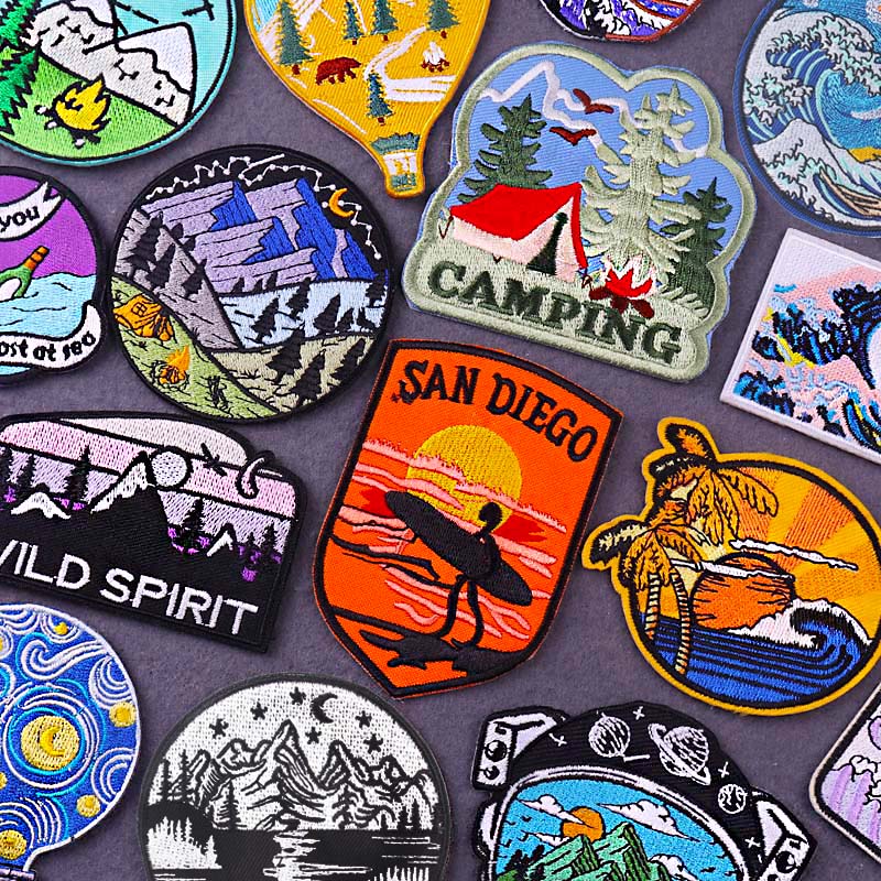 Outdoor Adventure Show - Wildernis Patches Op Kleding Mountain Borduren